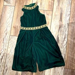 Janie & Jack Wideleg Velvet Jumpsuit